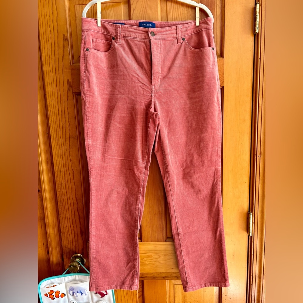 PINK Talbots corduroy high wasted straight leg 14p pants